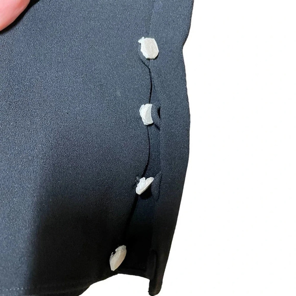 Tibi Black Cold-Shoulder‎ Square Neck Dress Size US 2 - Picture 9 of 13